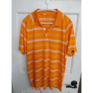 Oakley Golf polo O'drolyics  Men's Large Striped orange outdoors Sporty Athletic
